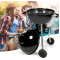 Tall & Large Round Outdoor BBQ Charcoal Grill with Portable Wheels