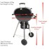 Tall & Large Round Outdoor BBQ Charcoal Grill with Portable Wheels BBQ, Outdoor Living image