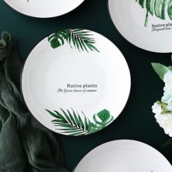 Nordic Style Ceramic 8 inch Plate Set 4Pcs with Gift Box