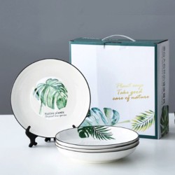 Nordic Style Ceramic 8 inch Plate Set 4Pcs with Gift Box Nordic Style Ceramic 8 inch Plate Set 4Pcs with Gift Box