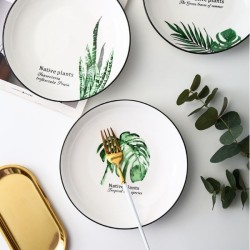Nordic Style Ceramic 8 inch Plate Set 4Pcs with Gift Box