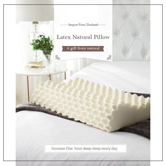 100% Pure Natural Latex Pillow Textiles, Bedding, Bedroom image