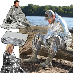 Emergency Blanket,Survival Reflective Thermal First Aid Foil Blanket (Silver) Emergency Blanket,Survival Reflective Thermal First Aid Foil Blanket (Silver)