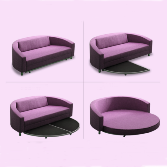 2-Seat Round Sofa Bed Furniture , Bedroom image