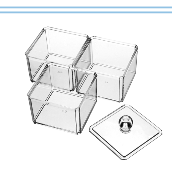 Three layers Cotton Pad Storage Box Storage & Organisation, Storage Boxes & Baskets, Storage Room image