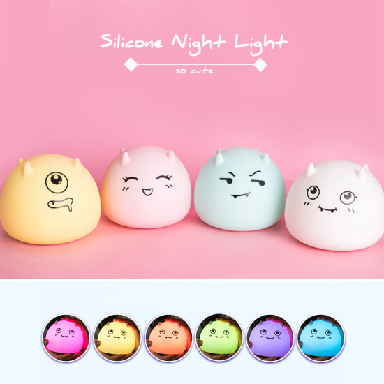 Silicone Night Light of Little Monster Home Decoration, Bedroom, Electrical, Lighting image