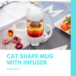 Cat Shape Creative Mug with Fish Shape Infuser Cat Shape Creative Mug with Fish Shape Infuser