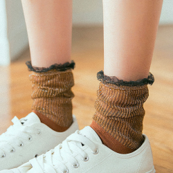 Glitter Metallic Mesh Cotton Socks