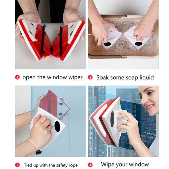 Double-Sided Magnetic Window Cleaner / Glass Wiper image