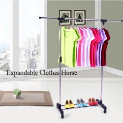 Expandable Single-Pole Clothes Rack Easy Assemble Expandable Single-Pole Clothes Rack Easy Assemble