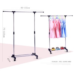 Expandable Single-Pole Clothes Rack Easy Assemble
