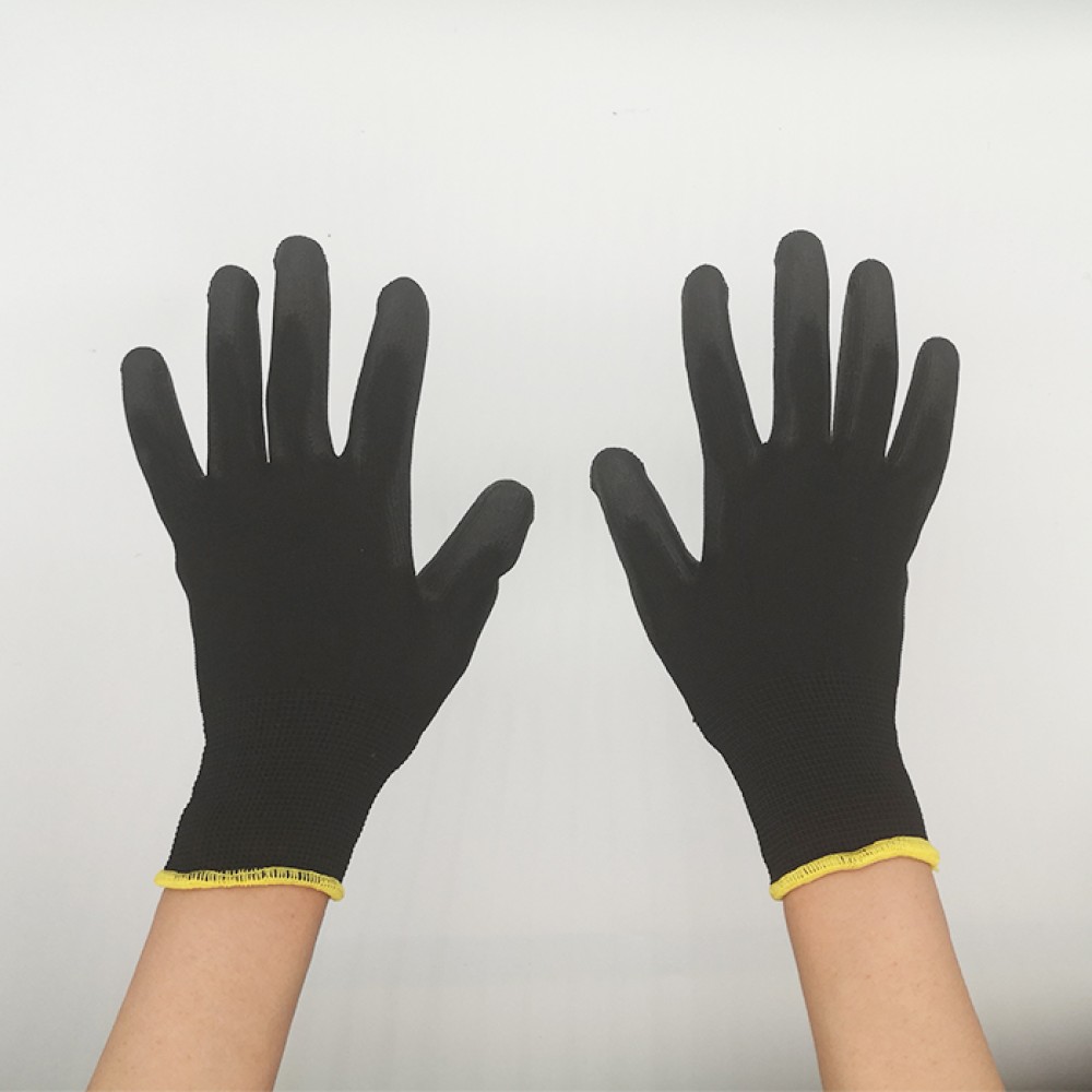 PU PALM DIP GLOVES BLACK | JPS Household Products Ireland