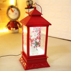 Christmas Snowman & Santa Snow Scene Lantern Christmas Snowman & Santa Snow Scene Lantern