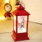 Christmas Snowman & Santa Snow Scene Lantern