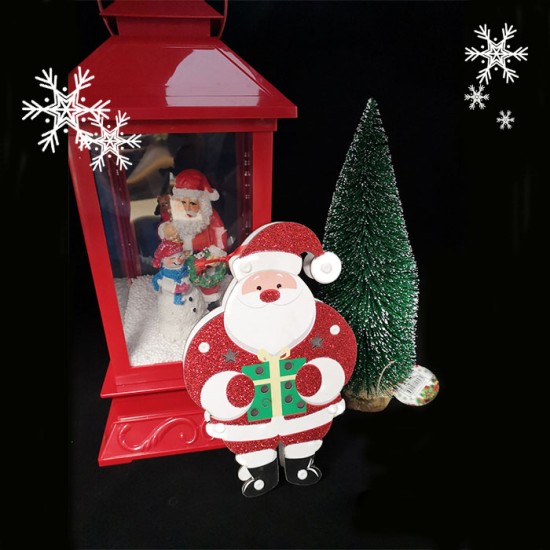 Christmas Door Sign LED Santa with Gift(Buy one get one for free) Christmas image