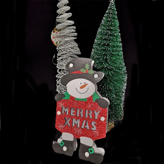 Christmas Door Sign LED Snowman with Letters (Buy one get one for free) image