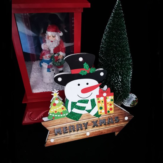 Christmas Door Sign LED Snowman with Gifts( Buy one get one for free) Christmas image