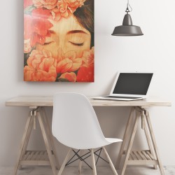 Flower Fairy Wooden Decorative Painting