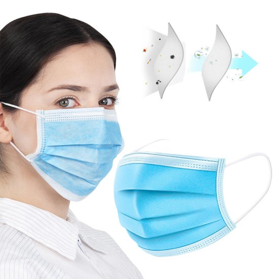 3 Ply High Quality Daily Protection Masks 50pc *Daily Protection, NOT for Hospital Use Outdoors, Fitness and wellbeing, Hygiene image