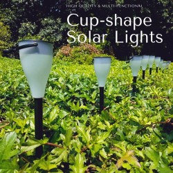 Cup-shape Solar Garden Lights Set of 6 Cup-shape Solar Garden Lights Set of 6