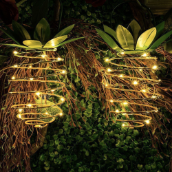 2-Pack Outdoor Decor Pineapple Solar Waterproof Garden Solar Lights, Hanging Fairy Lights 2-Pack Outdoor Decor Pineapple Solar Waterproof Garden Solar Lights, Hanging Fairy Lights