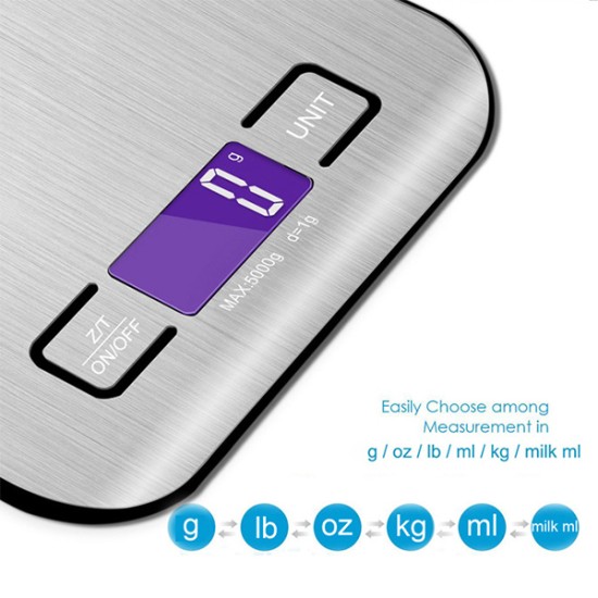 1g-5kg USB Rechargeable Portable Electronic Digital Scale Kitchenware, Kitchen image