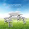 Aluminum Folding Camping Picnic Table with Stools Set