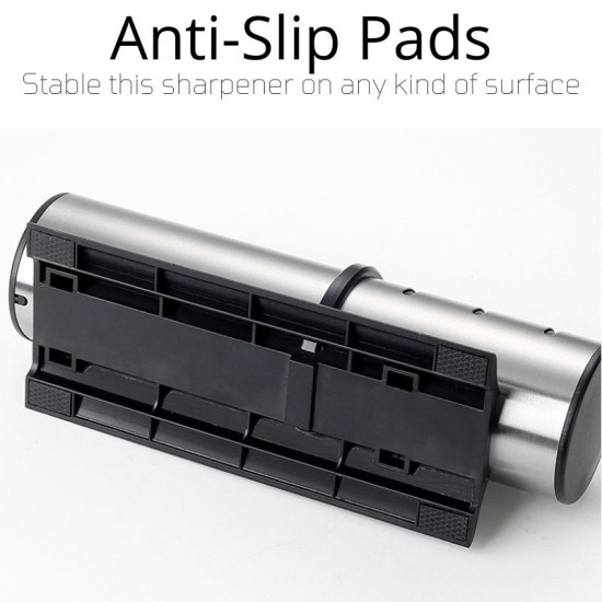 Kitchen Knife Sharpener 3 Stage Pull-Through Design with Anti-Slip Pads image