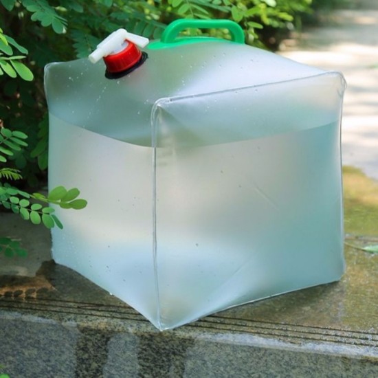 20L Foldable Water Bag Portable Transparent Water Container Durable Large Capacity for Outdoor Outdoors, Outdoor Living image