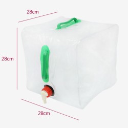 20L Foldable Water Bag Portable Transparent Water Container Durable Large Capacity for Outdoor