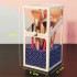 Acrylic Makeup Brush Storage Box With White Pearl image