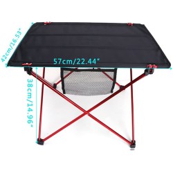 Outdoor Folding Ultra-light Aluminum Alloy Portable Camping Picnic Table