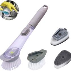 Sponge Brush Pot and Bowl Brush with detergent dispenser