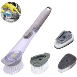 Sponge Brush Pot and Bowl Brush with detergent dispenser Sponge Brush Pot and Bowl Brush with detergent dispenser