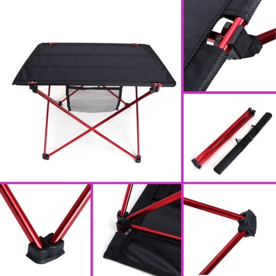 Outdoor Folding Ultra-light Aluminum Alloy Portable Camping Picnic Table image