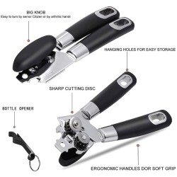 Manual Professional Can Opener with Bottle Opener