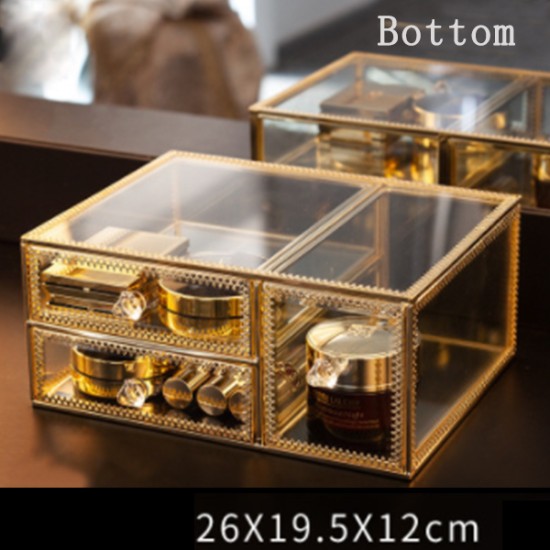 Gold Vintage Cosmetic Organiser for Makeup image