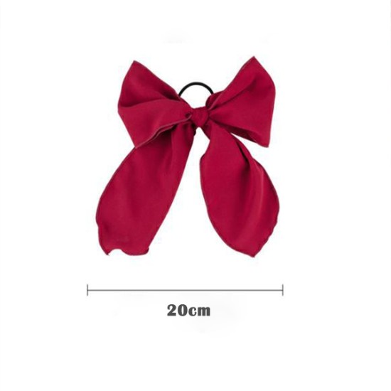 Bow-knot Chiffon Hair Elastics Ties Woman Accessories, Hair Accessories, Bedroom image