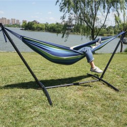 Cotton Hammock with Space-Saving Steel Stand Cotton Hammock with Space-Saving Steel Stand