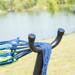Cotton Hammock with Space-Saving Steel Stand