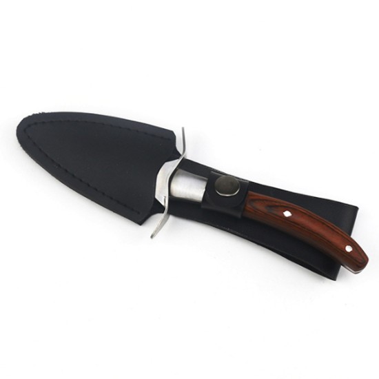 High Quality Stainless Steel Oyster Knife with Wood-Handle image