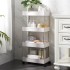 Space-Saving 3 or 4 Tier Storage Trolley, Rolling Cart with Wheels Storage & Organisation, Kitchen, Bedroom, Home Organizers image