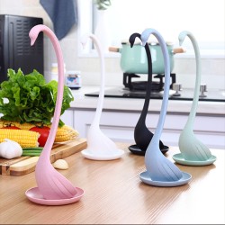 Creative Swan Ladle Soup Spoon Long Handle with Tray Creative Swan Ladle Soup Spoon Long Handle with Tray