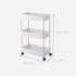 Space-Saving 3 or 4 Tier Storage Trolley, Rolling Cart with Wheels Storage & Organisation, Kitchen, Bedroom, Home Organizers image