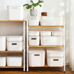 White Plastic Storage Box with Handles and Lids Set White Plastic Storage Box with Handles and Lids Set