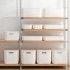 White Plastic Storage Box with Handles and Lids Set Storage & Organisation, Storage Boxes & Baskets, Storage Room image