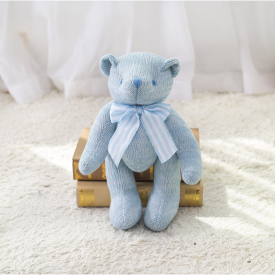 Hand-Knitted Cotton Teddy Bear Toy image