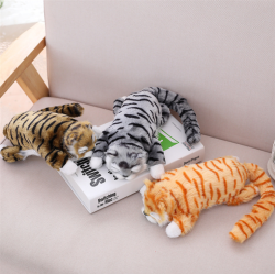 Laughing Rolling Cat Toy In Yellow/Grey Laughing Rolling Cat Toy In Yellow/Grey
