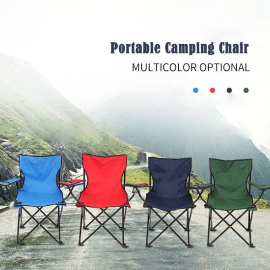 Portable Folding Camping Chair with Arm Rest Cup Holder and Carrying and Storage Bag Outdoors, Outdoor Living , Garden image