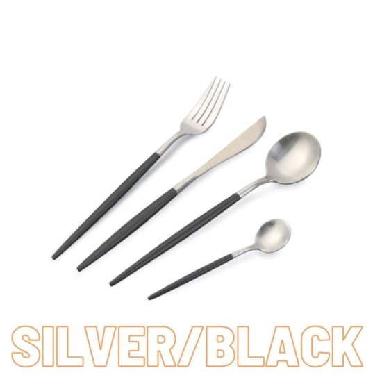 Cutlery Set for 1 Person - Knife, Fork, Soup & Coffee Spoon image